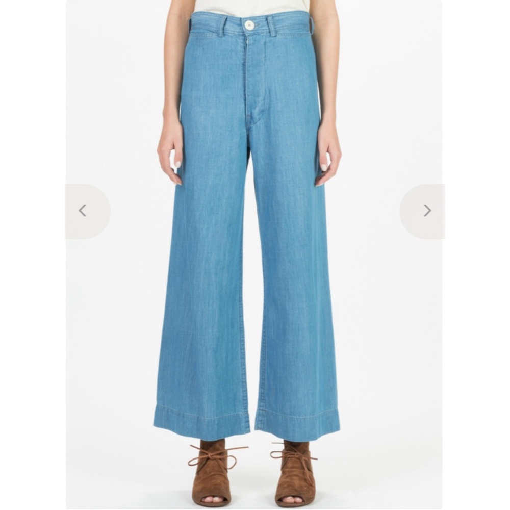 Jesse Kamm Chambray Blue Trousers size 6